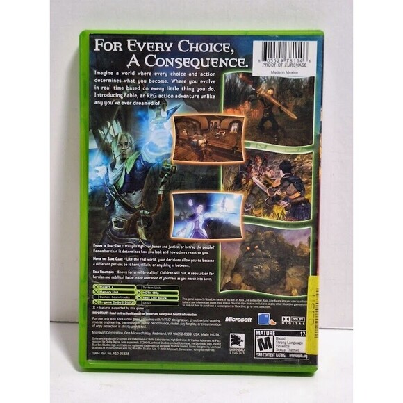 2004 MICROSOFT XBOX LIONHEAD STUDIOS FABLE BLACK LABEL CIB TESTED WORKS - Picture 4 of 7